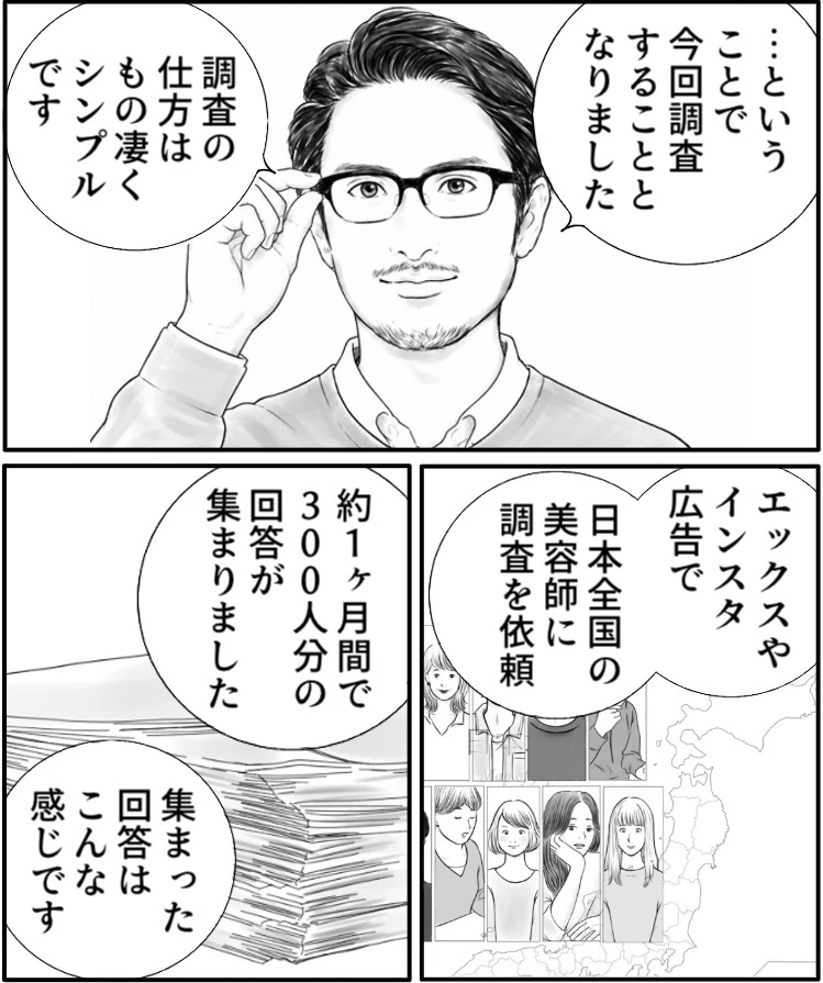 美容師へのアンケート調査の方法